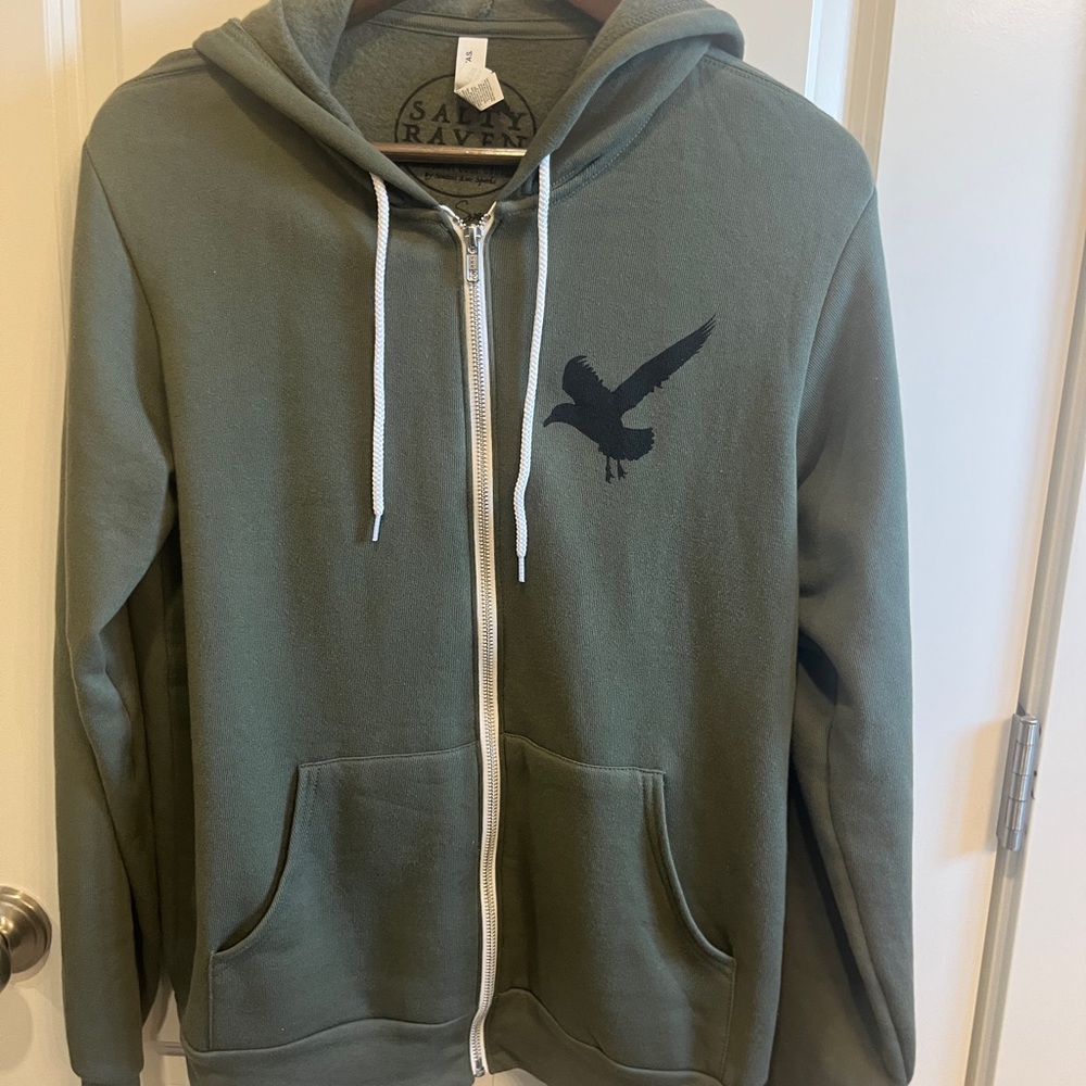 Salty Raven Green Hoody Hoodie Large Sweatshirt Boho Anthropologie Free People